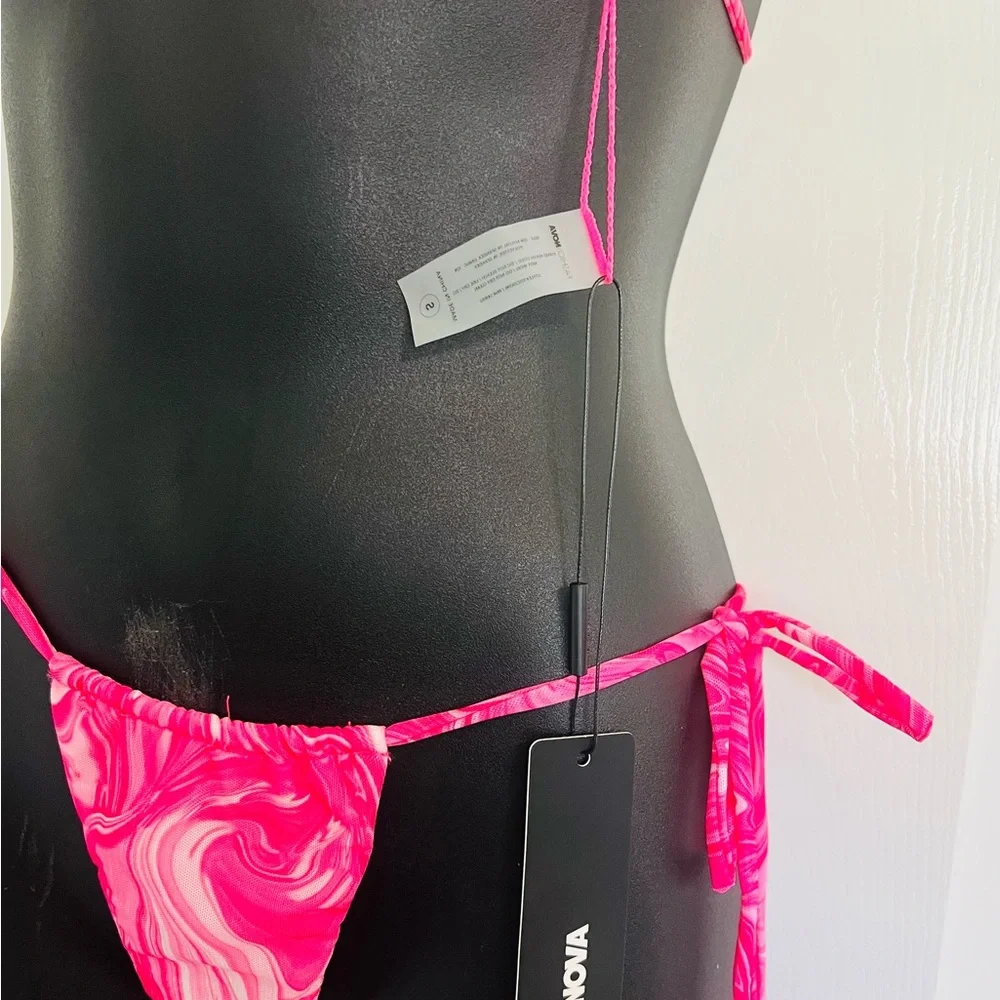 Fashion Nova Champagne And Jet Planes Bikini NWT - Picture 2 of 6